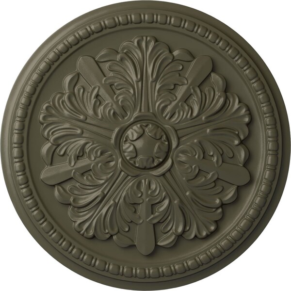 Ekena Millwork Swindon Ceiling Medallion (Fits Canopies up to 2 7/8"), Hnd-Painted Witch Hazel, 16 7/8"OD x 1 1/2"P CM16SWWHF - main